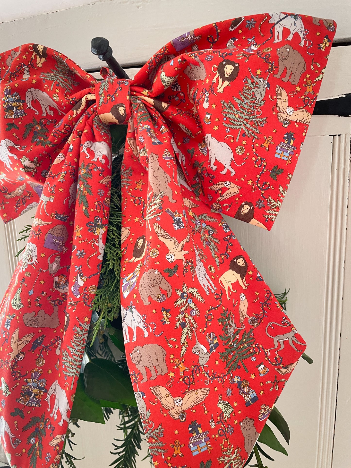 Liberty Oversized Christmas Bow Red