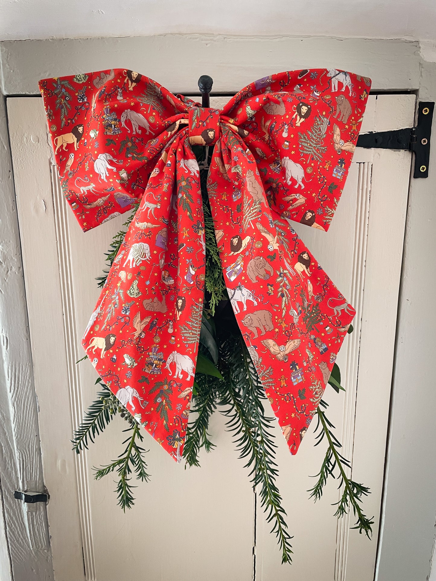 Liberty Oversized Christmas Bow Red