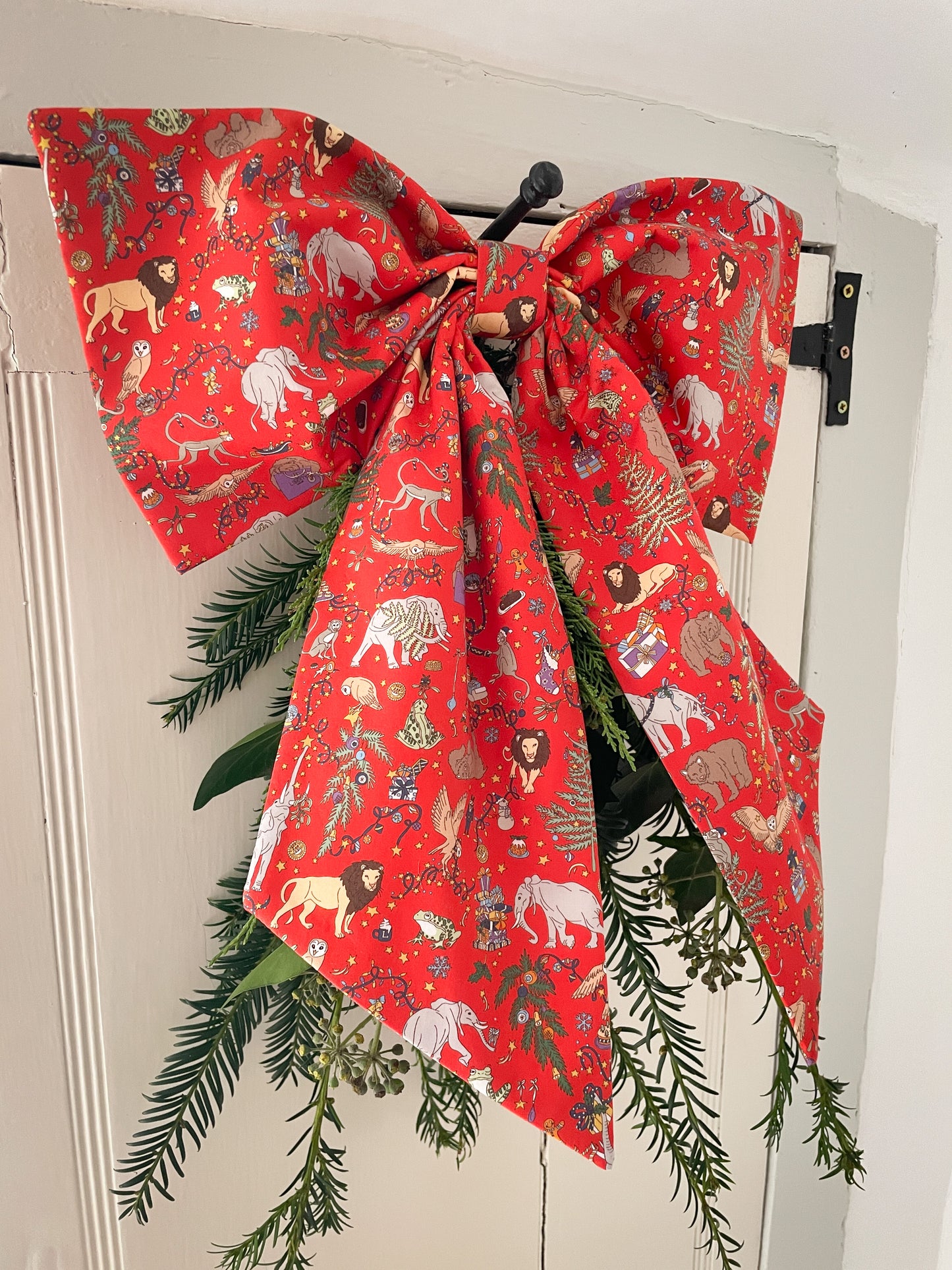 Liberty Oversized Christmas Bow Red