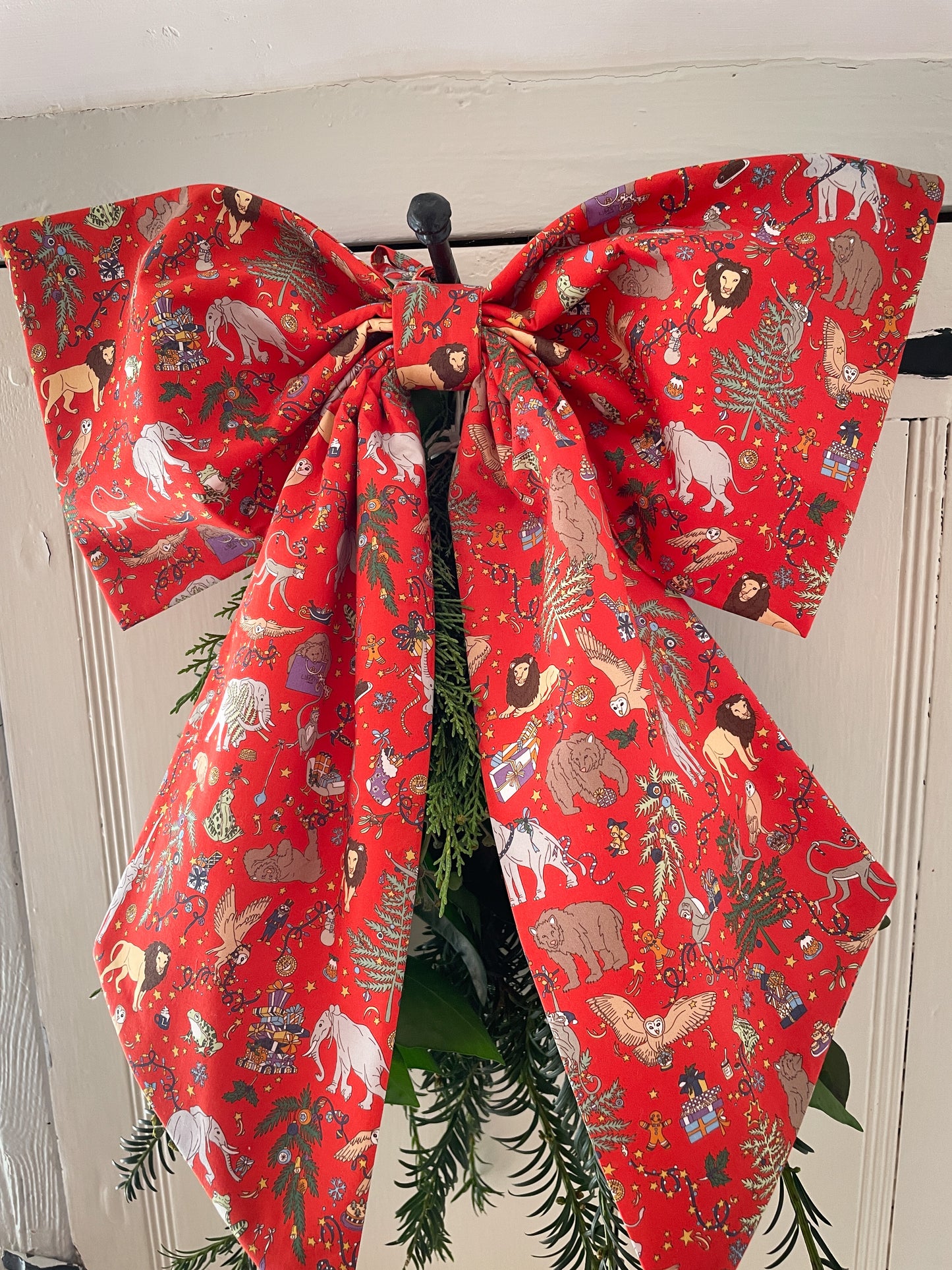 Liberty Oversized Christmas Bow Red