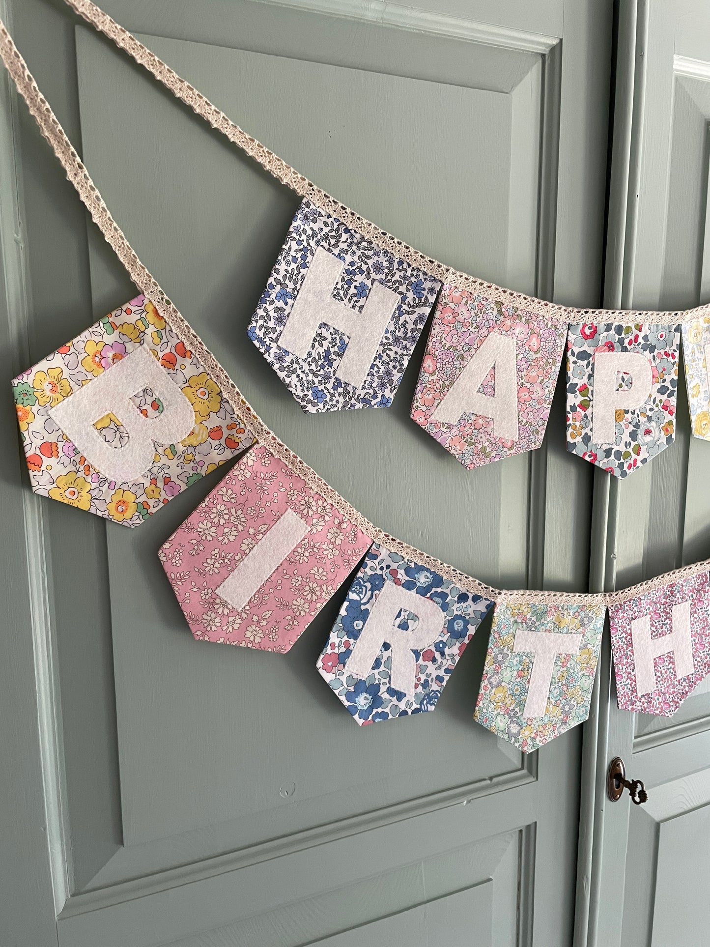 Liberty Floral Print Happy Birthday Bunting