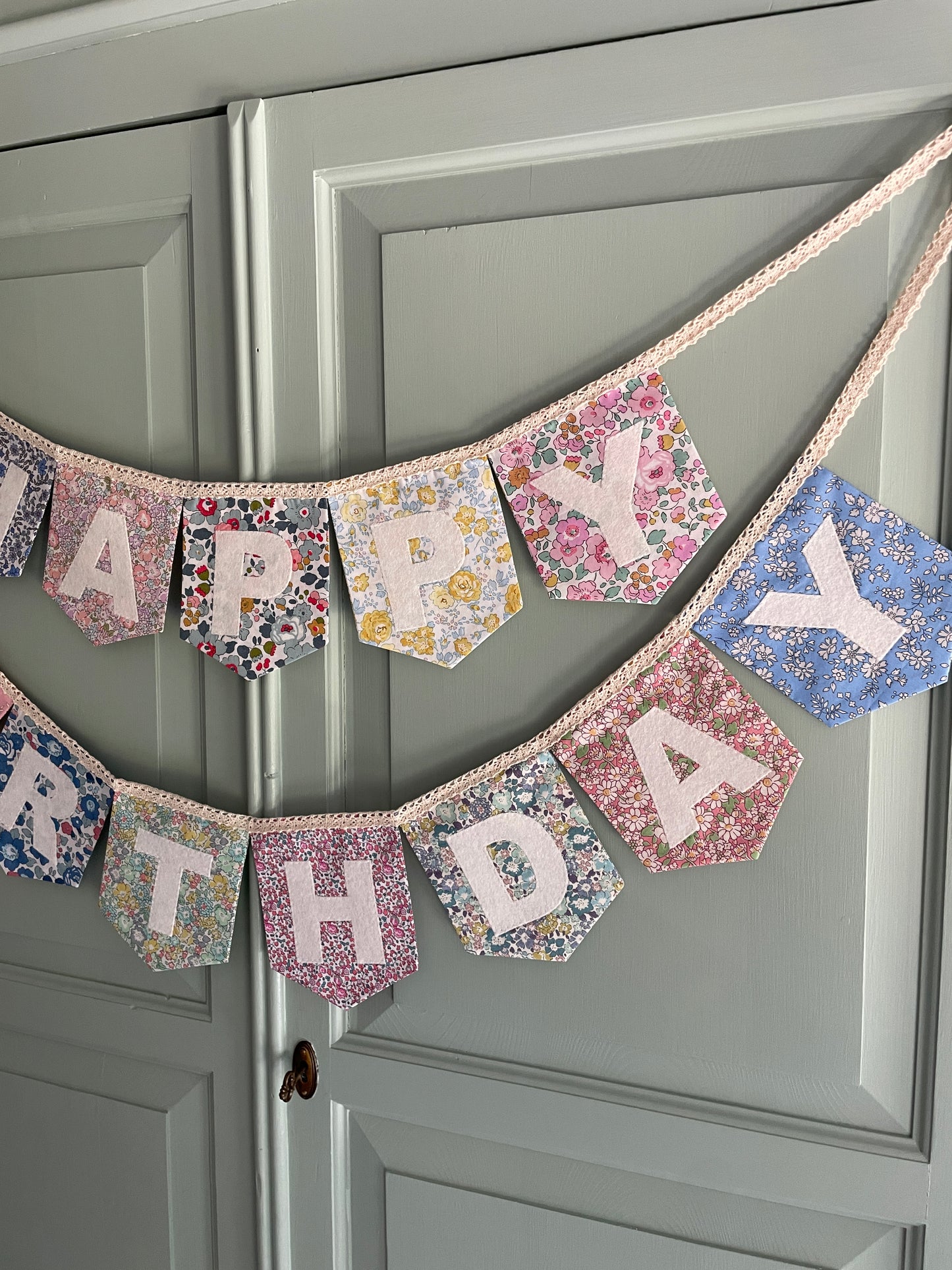Liberty Floral Print Happy Birthday Bunting