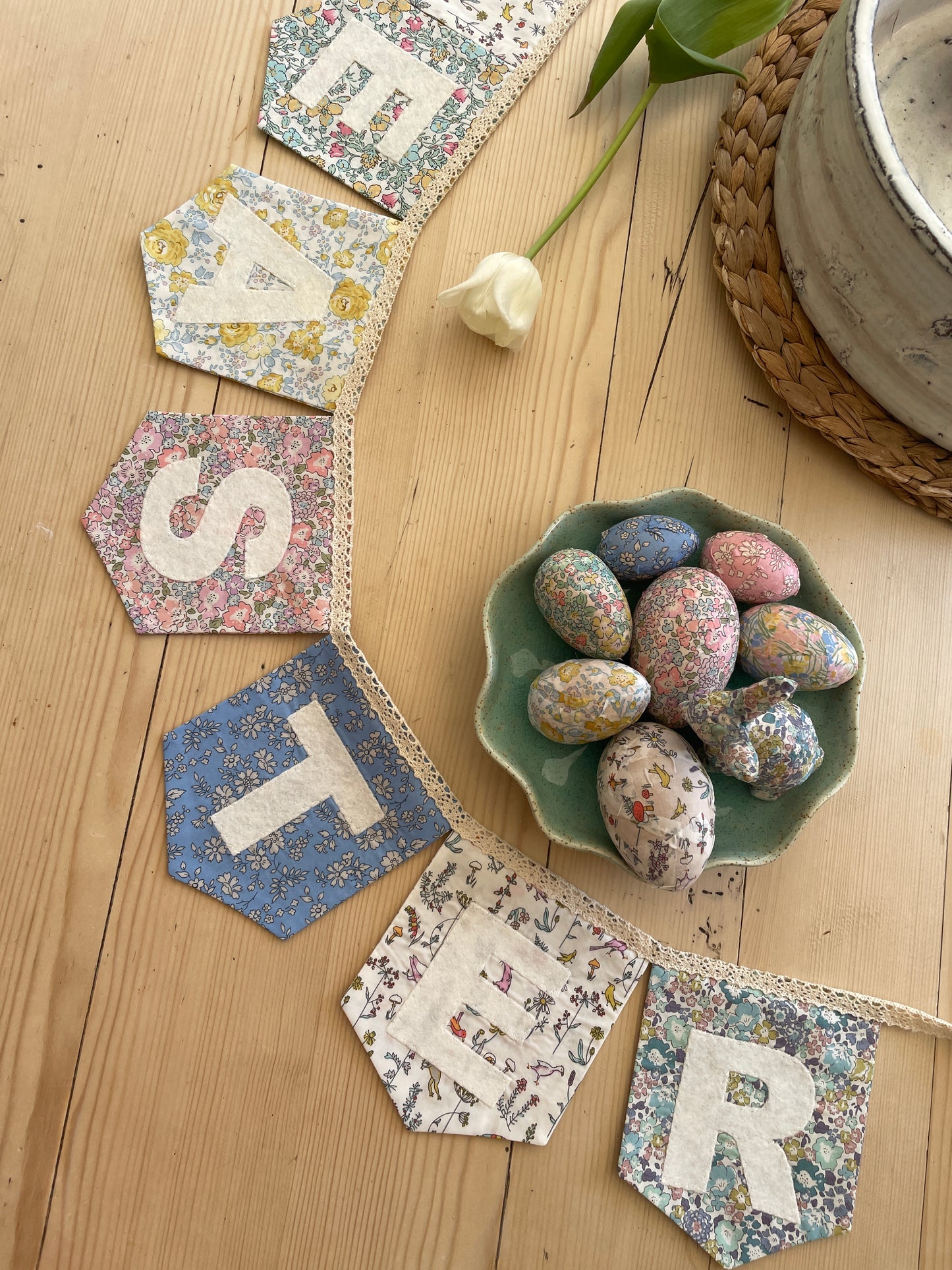 Liberty London Luxury Happy Easter Bunting Easter Decor