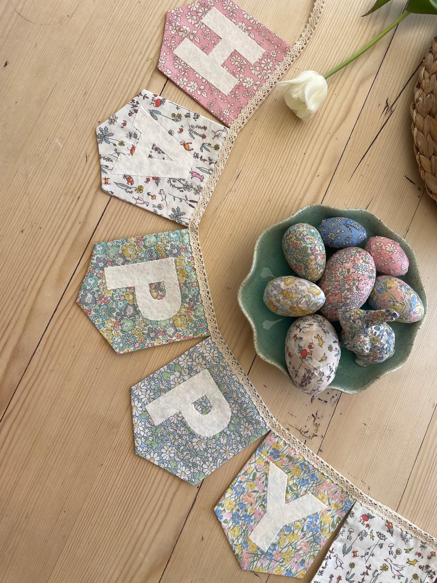 Luxury Heirloom Easter Bunting Easter Decor