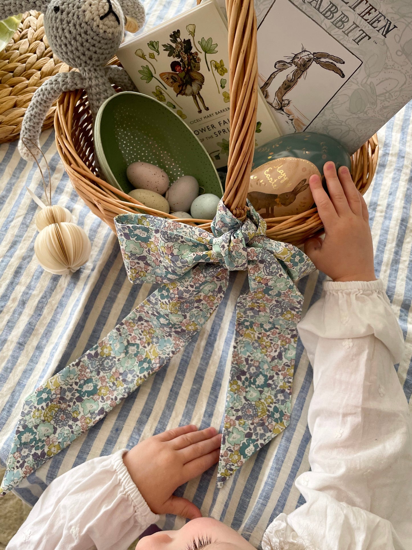 Liberty Print Easter Basket Bow