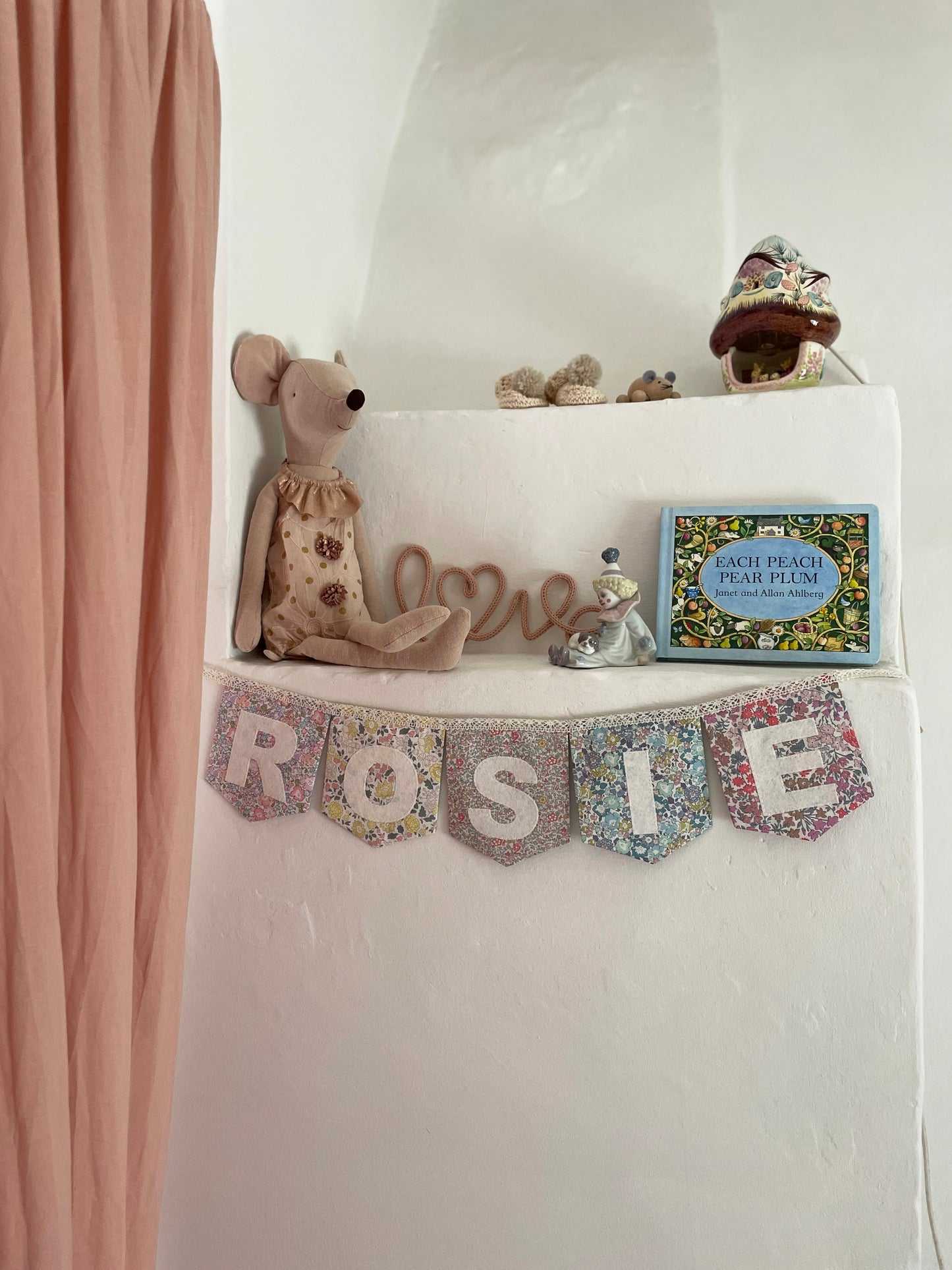 Liberty Print Name Bunting Vintage Style Nursery Decor