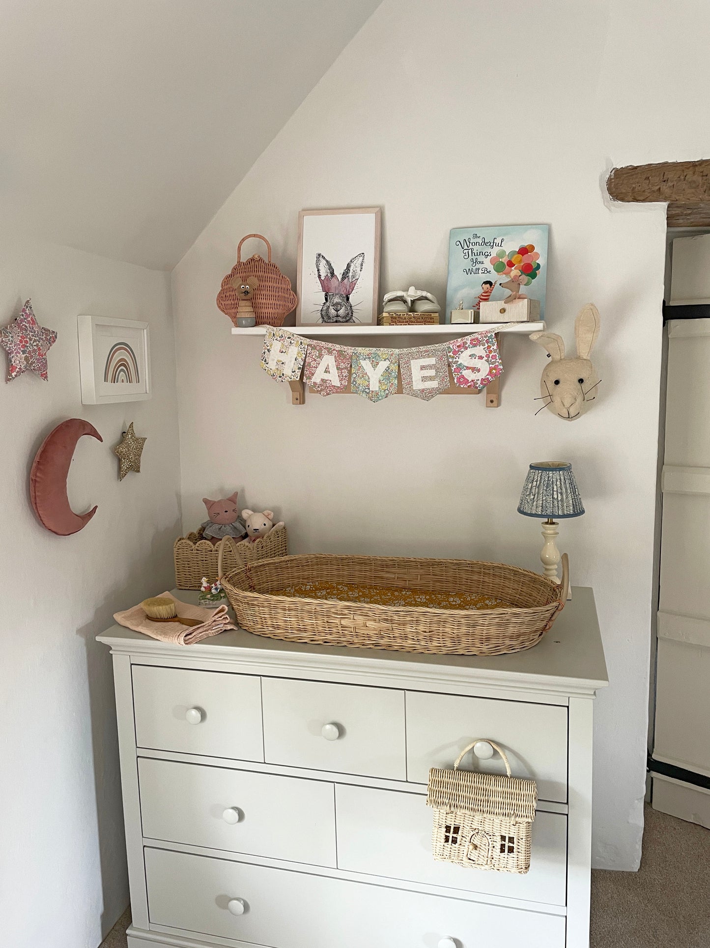 Liberty Print Name Bunting Vintage Nursery Style