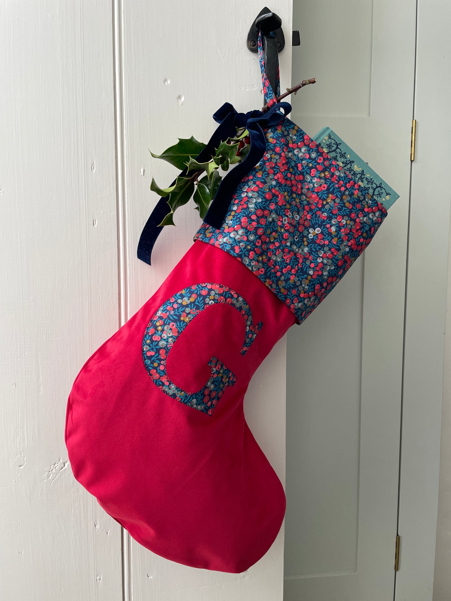 Red Personalised Velvet Christmas Stocking