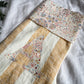 SAMPLE Gold Striped Linen Personalised Christmas Stocking
