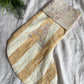 SAMPLE Gold Striped Linen Personalised Christmas Stocking