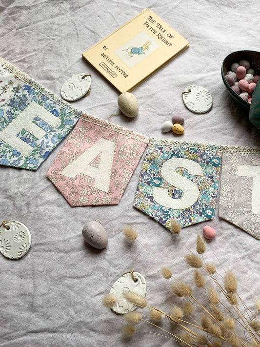 Liberty Print Happy Easter Bunting