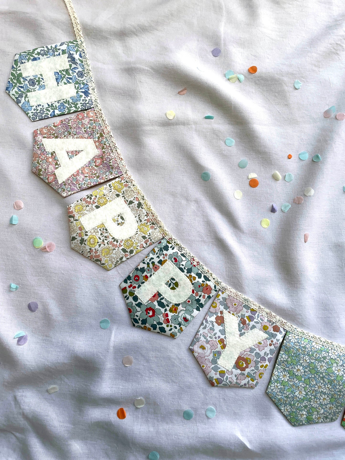 Liberty Print Happy Birthday Bunting Floral Prints