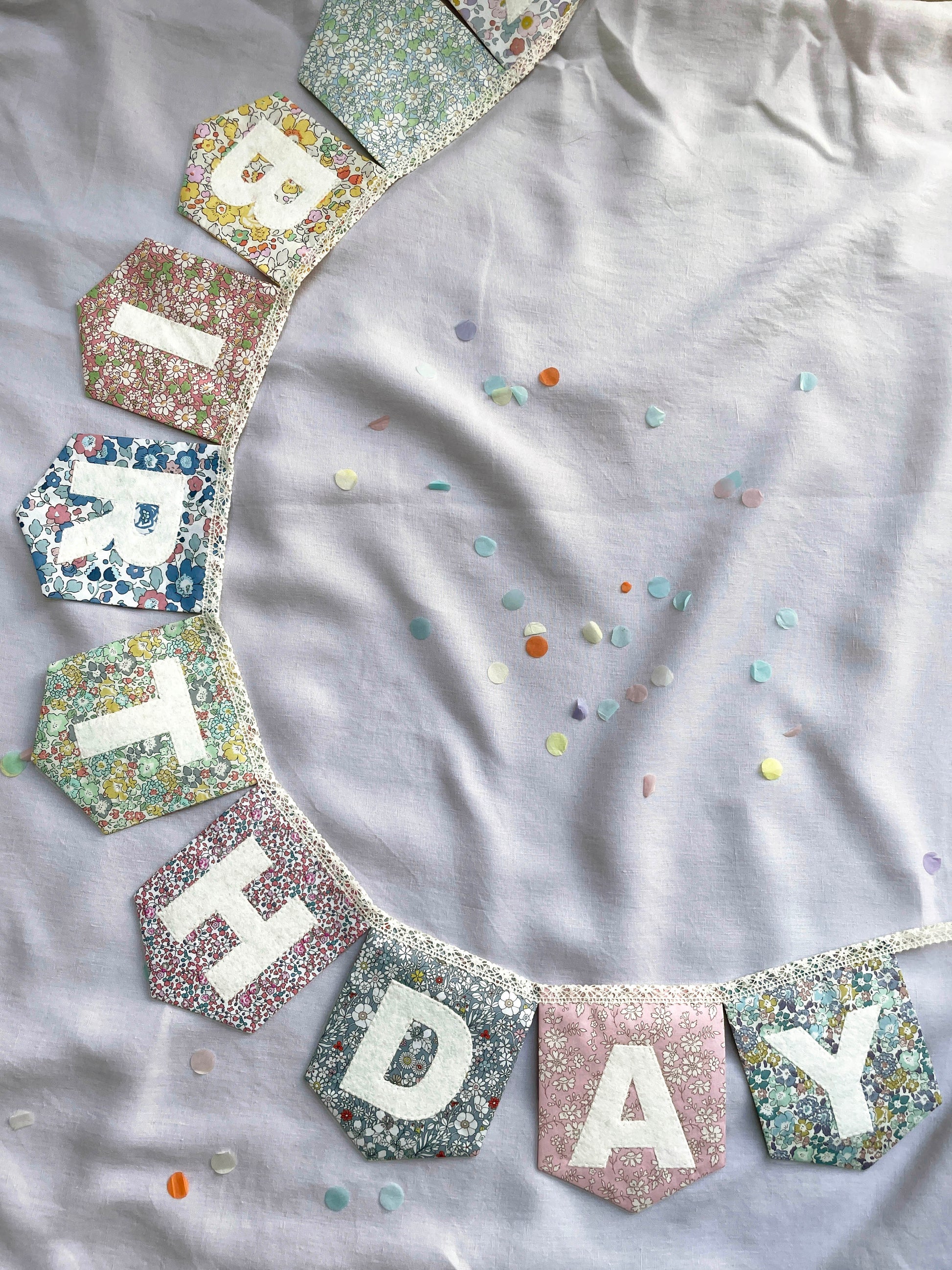 Liberty Print Happy Birthday Bunting Floral Prints