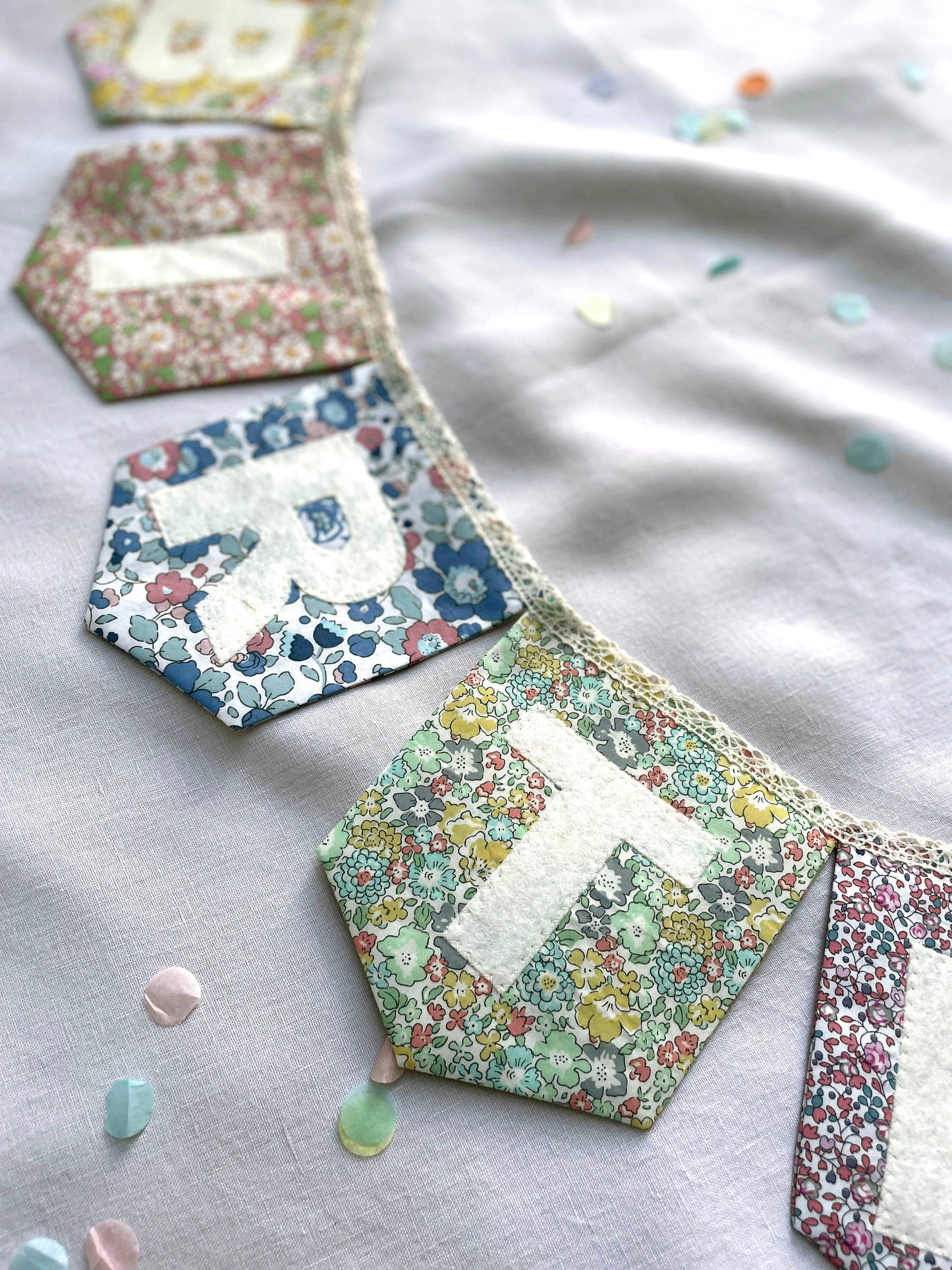 Liberty Print Happy Birthday Bunting Floral Prints