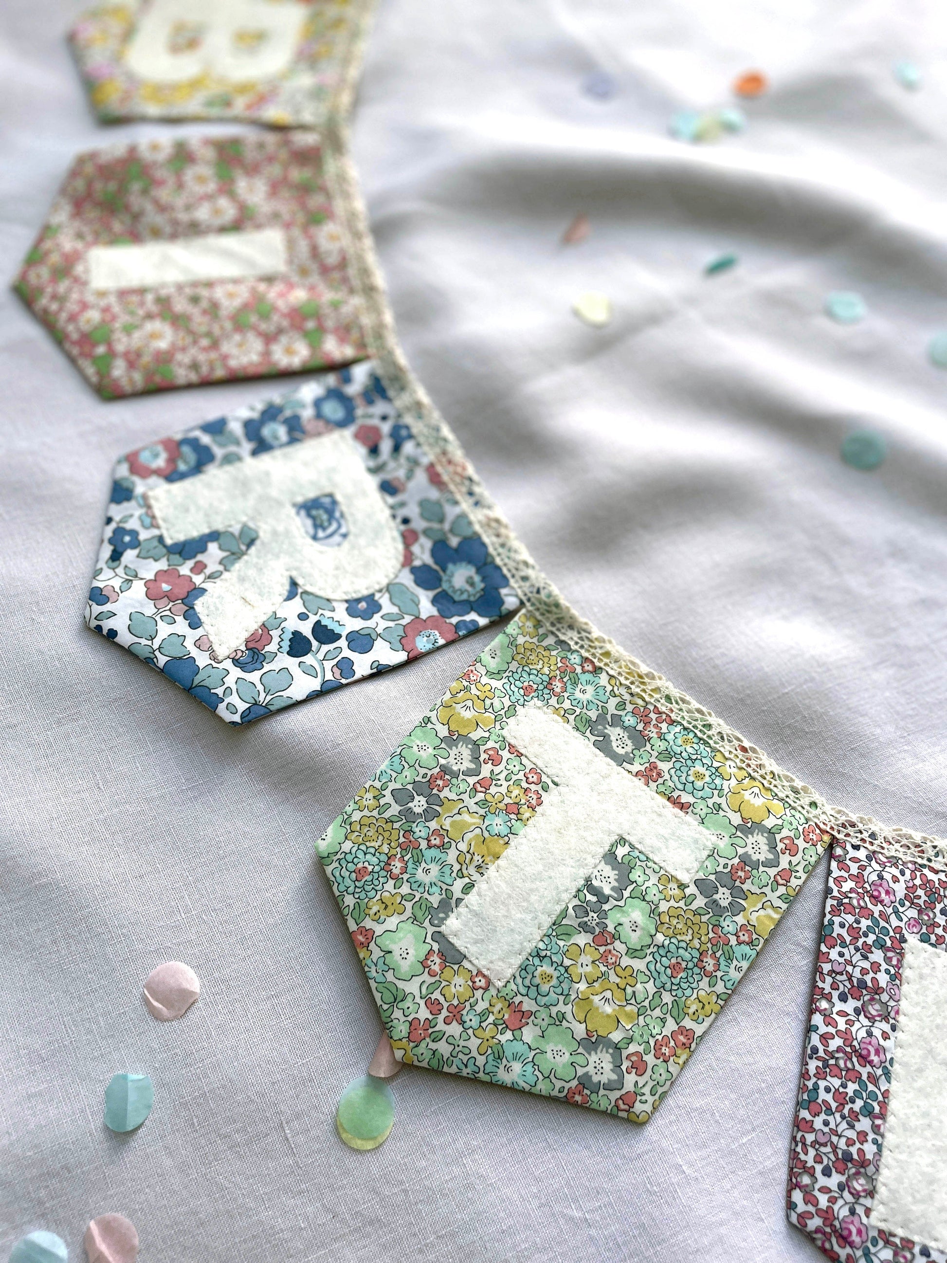 Liberty Print Happy Birthday Bunting Floral Prints