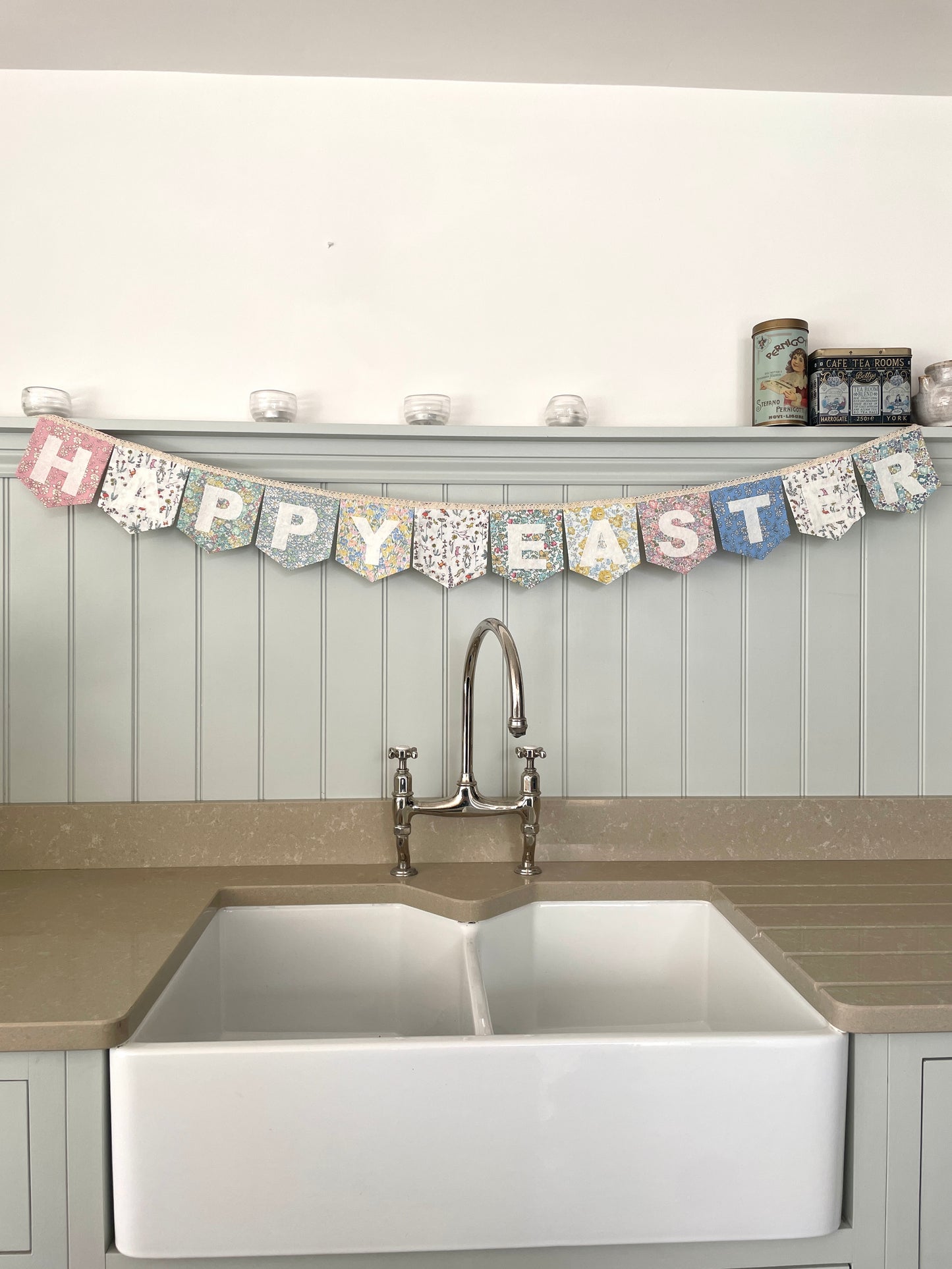 Liberty Print Happy Easter Bunting