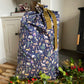Liberty London navy Christmas print Christmas gift sack Santa sack