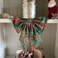 Large oversized Christmas decoration bow in Liberty London March sparkle print