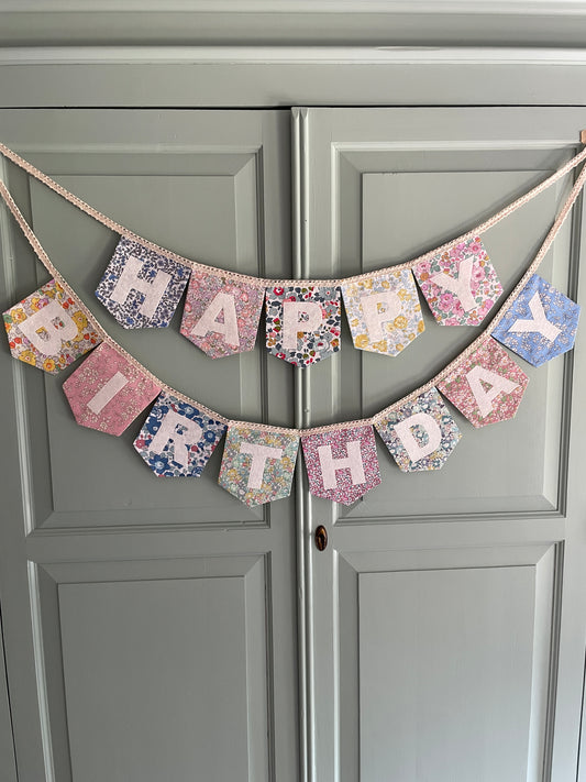 Liberty Floral Print Happy Birthday Bunting