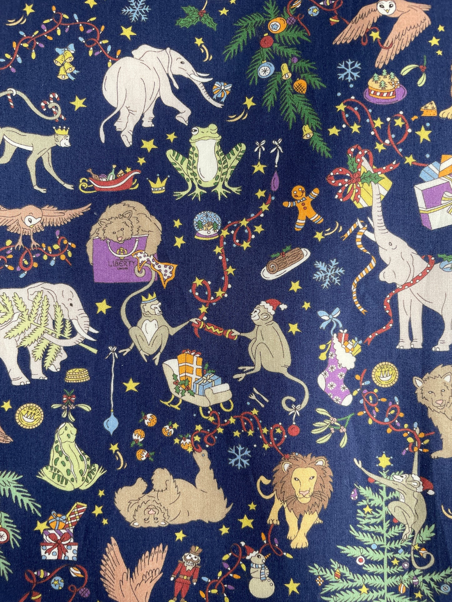 Liberty Christmas Navy Gift Sack