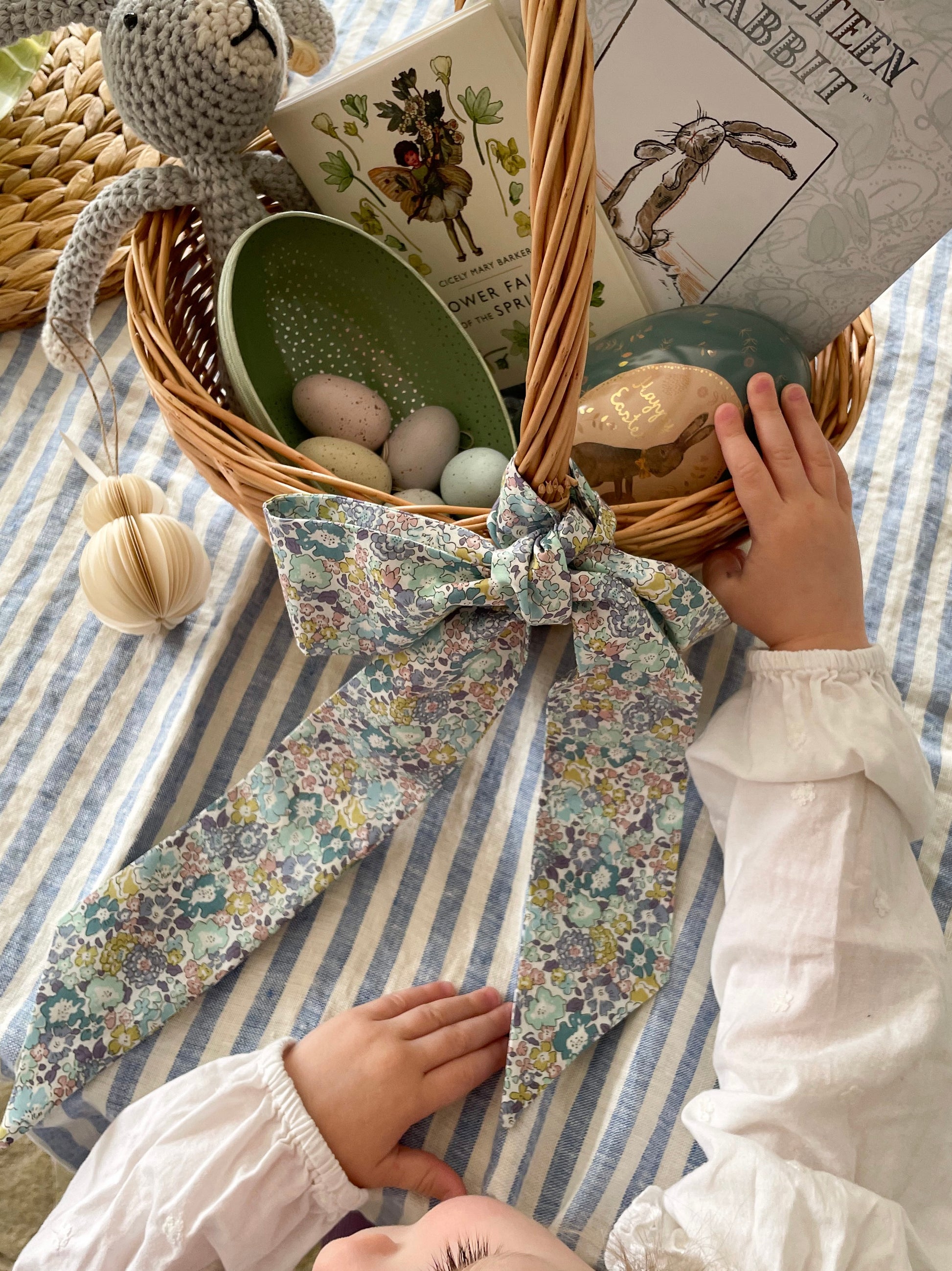 Liberty Print Easter Basket Bow
