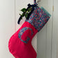SAMPLE Red Personalised Velvet Christmas Stocking