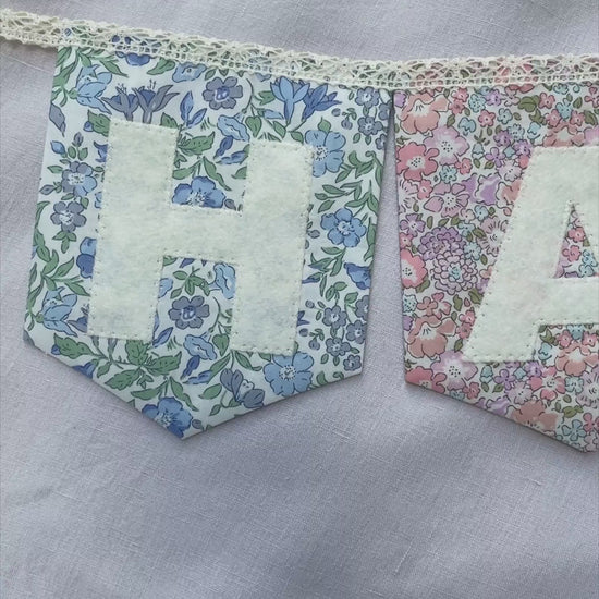 Liberty Print Happy Birthday Bunting Floral Prints
