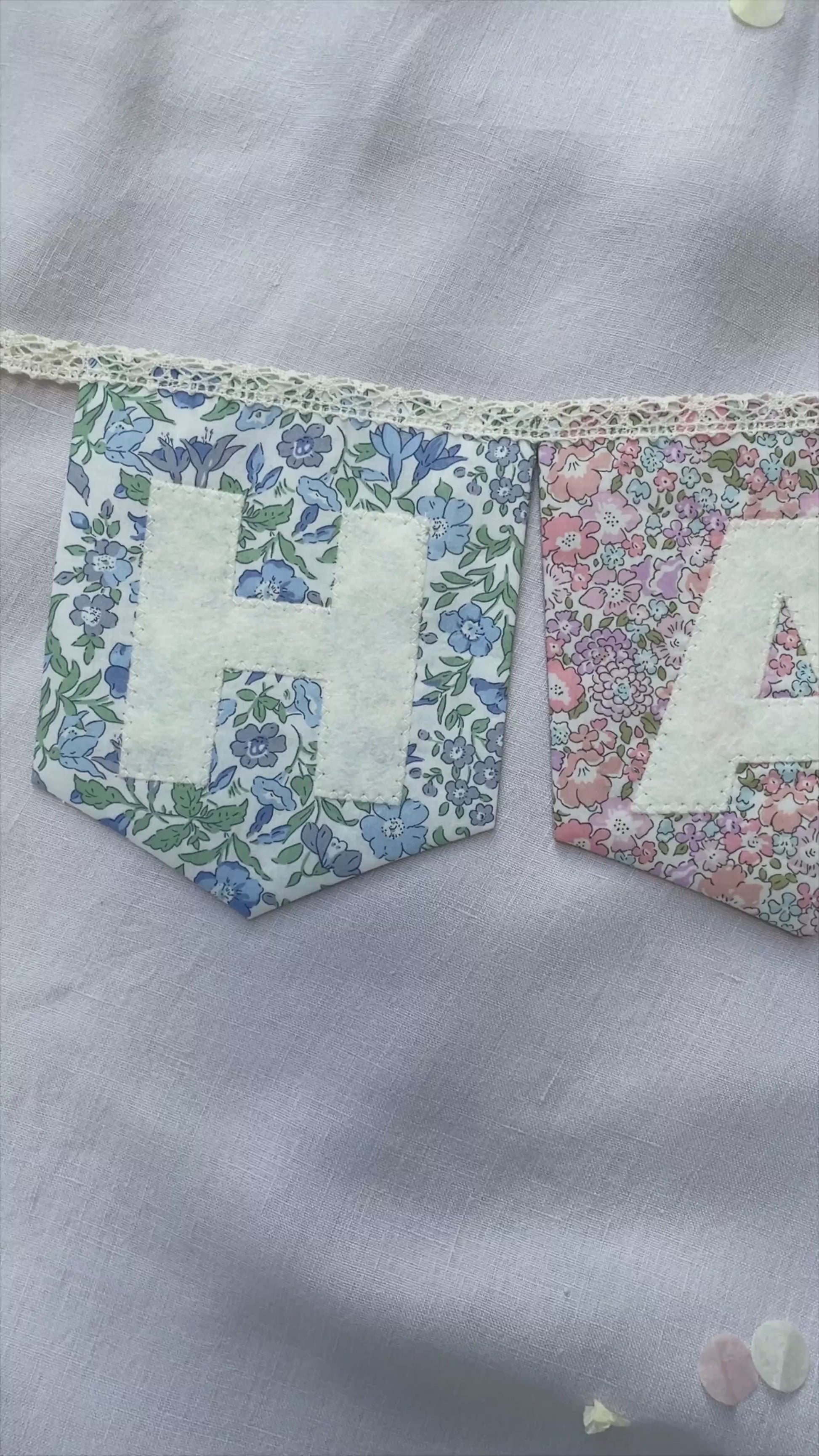 Liberty Print Happy Birthday Bunting Floral Prints