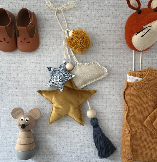 Velvet Star and Liberty London Print hanging