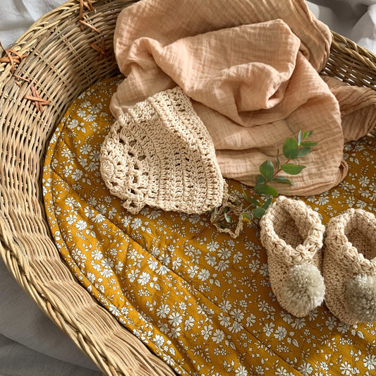 Liberty Print Changing Basket Mat