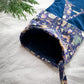 Navy Personalised Velvet Christmas Stocking