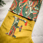Gold Personalised Velvet Christmas Stocking