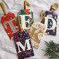 Large Gift Sack Liberty Monogrammed Gift Tag